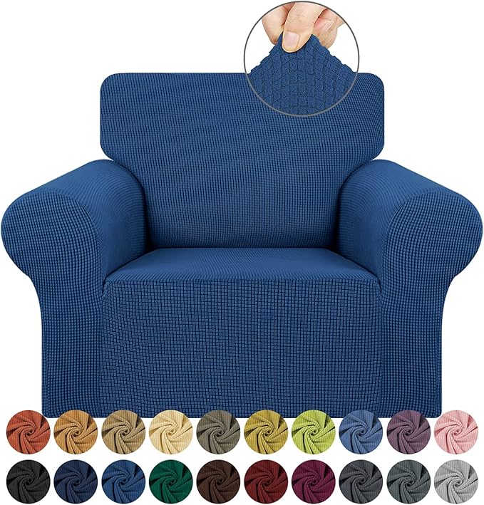 KEKUOU Stretch Single Sofa Slipcover 1 Piece Couch Sofa Cover Furniture by KEKUOU