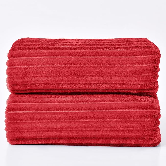 BEDELITE Fleece Blanket Queen Size – 3D Ribbed Jacquard Soft and Warm - Image 9