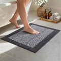 Bathroom Rugs 24x17 Non Slip Washable, Dark Grey Bath Mat by Unknown