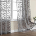 OWENIE Furman Grey Sheer Curtains 72 inches Long 2 Panels Set, Light Filtering by OWENIE