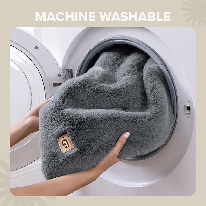 UGG Euphoria Faux Fur Throw Blanket, Oversized Soft Throw - Image 6