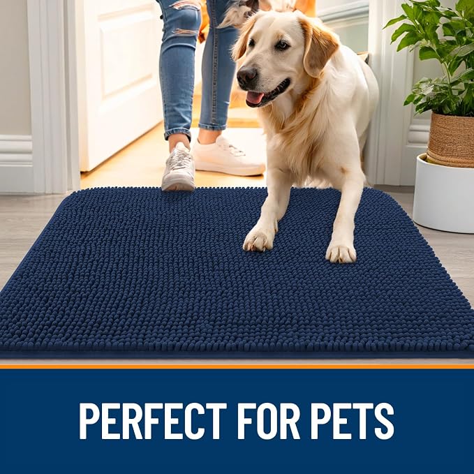 OLANLY Dog Door Mat for Muddy Paws 47x20, Absorbs Moisture and Dirt, Absorbent - Image 6