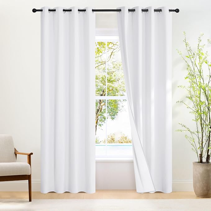 NICETOWN White Blackout Curtains by NICETOWN