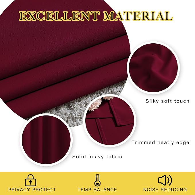 NICETOWN 84 inches Bedroom Curtains Panels - Image 3