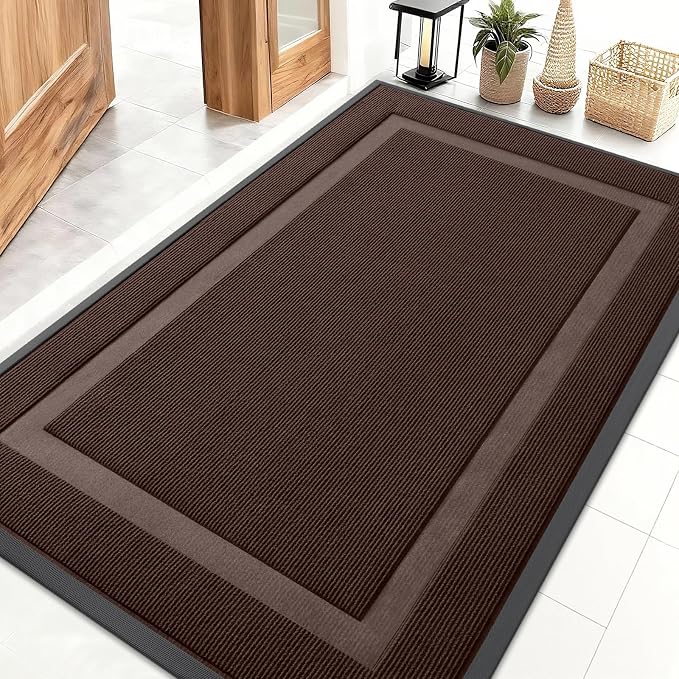 OLANLY Front Door Mat Indoor Outdoor Entrance, Waterproof All-Season, by OLANLY
