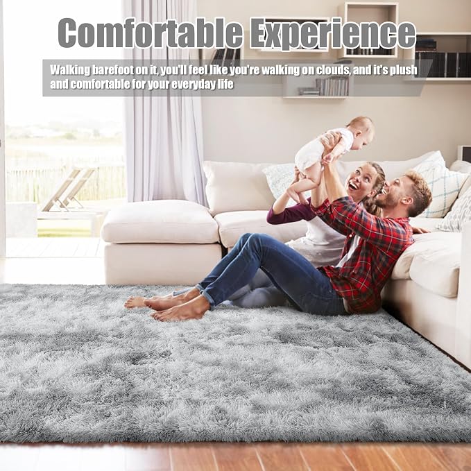 Shag Area Rug for Bedroom 4x6, Fluffy Area Rugs for Living Room, Soft Fuzzy Rug - Image 5