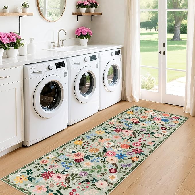 Runner Rug for Entryway: 2x6 Kitchen Rugs Non Slip Washable Ultra-Thin Soft - Image 4