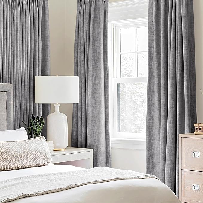 MIULEE Linen Textured 90 Inches Curtains - Image 2