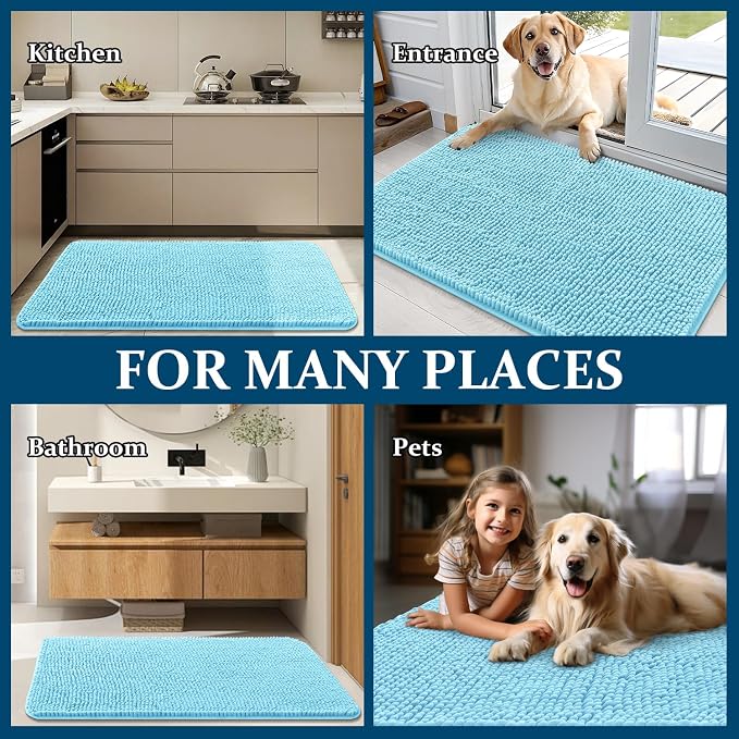 OLANLY Dog Door Mat for Muddy Paws 70x24, Absorbs Moisture and Dirt, Absorbent - Image 8