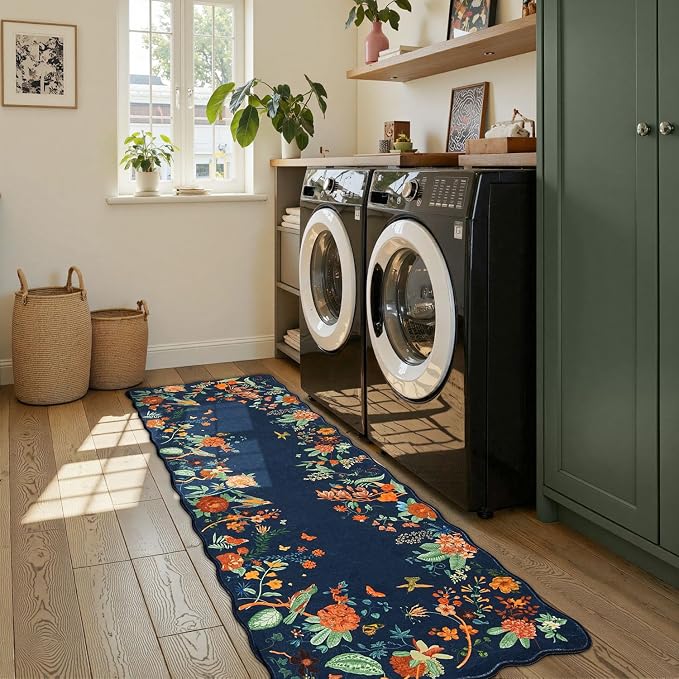 Rugflix 2x6 Runner Rug for Hallway, Washable Kitchen Runner Non Slip, Soft Low - Image 4