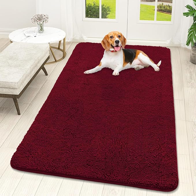 OLANLY Dog Door Mat for Muddy Paws 59x32, Absorbs Moisture and Dirt, Absorbent by OLANLY