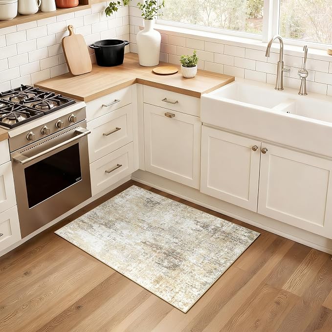Washable Area Rugs 2'x3' Non-Slip Modern Abstract Soft - Image 3