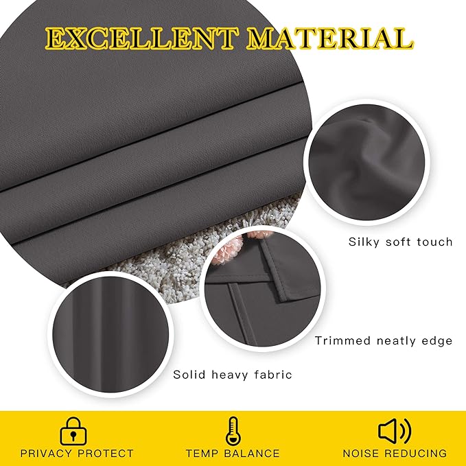NICETOWN Blackout Doorway Curtains 80 inch Length - Image 4