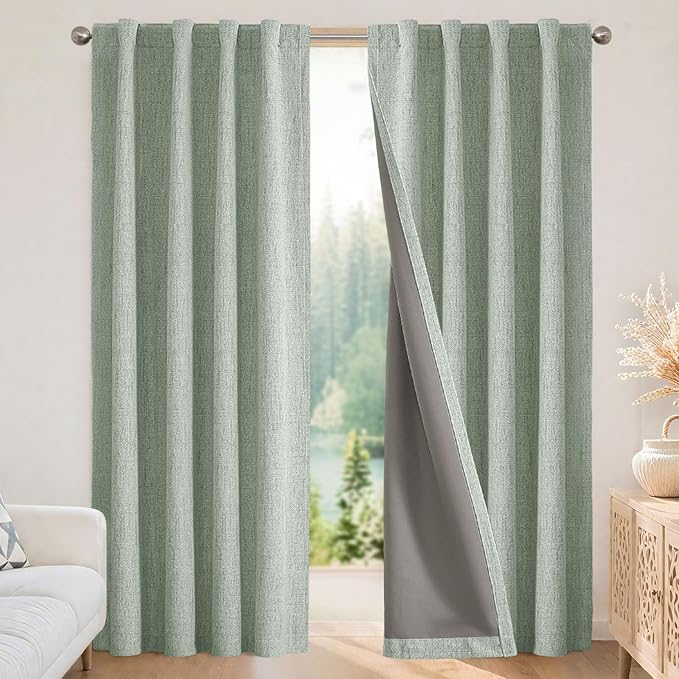 Joydeco Linen Blackout Curtains by JOYDECO