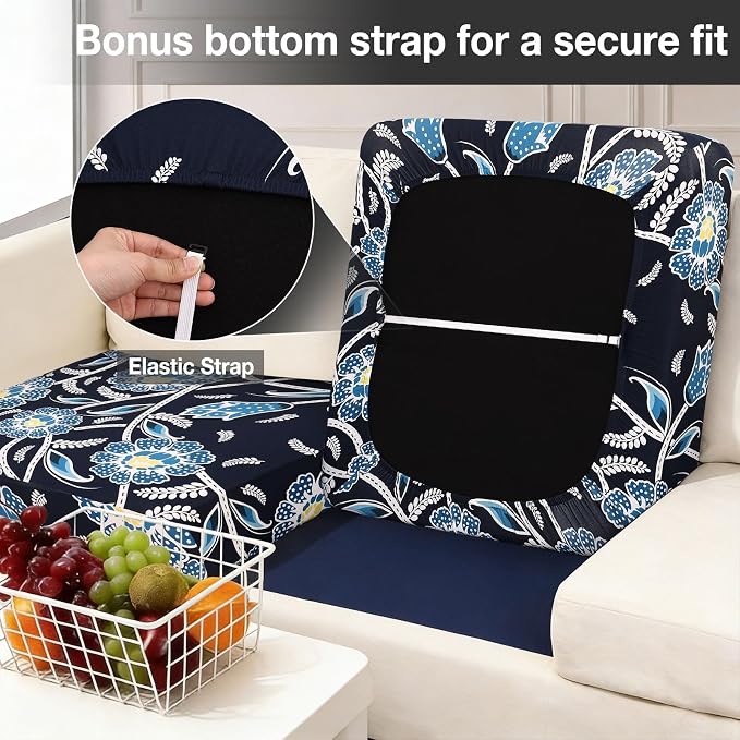 hyha 4Pcs Patio Cushion Covers, Stretch Outdoor Couch Cushion Covers Replacement - Image 4