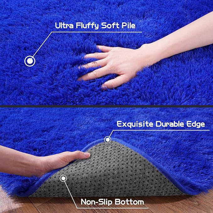 Pionblank Fluffy Runner Rugs for Bedroom 2x6, Modern Shaggy Area Rug for - Image 5