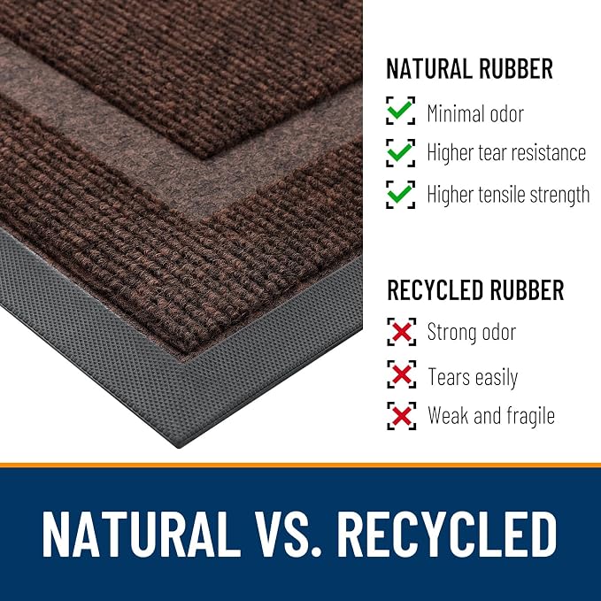 OLANLY Front Door Mat Outside 59x34, All-Season Heavy-Duty Rubber Doormat | - Image 4
