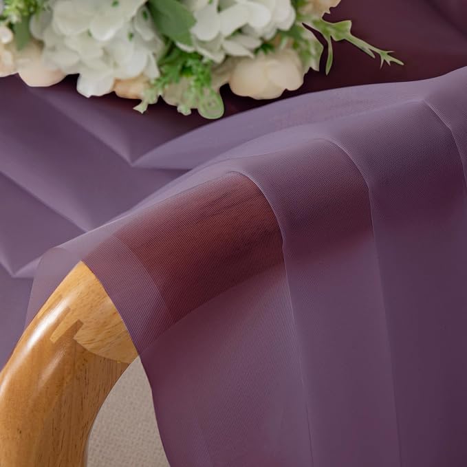 OWENIE Sheer Curtains 72 Inches Long 2 Panels Set, Transparent Light Filtering - Image 2