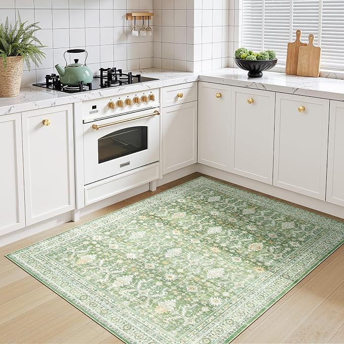 Lofus 3x5 Area Rug for Entryway, Light Green Non Slip Area Rugs for Kitchen - Image 3
