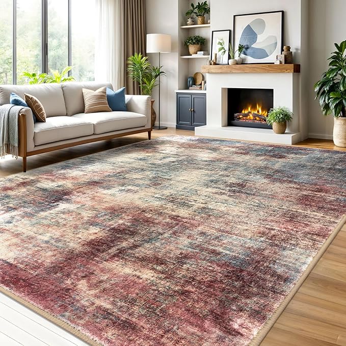 IOHOUZE Abstract Area Rugs 9x12 Ft Washable Large Rugs by iOhouze