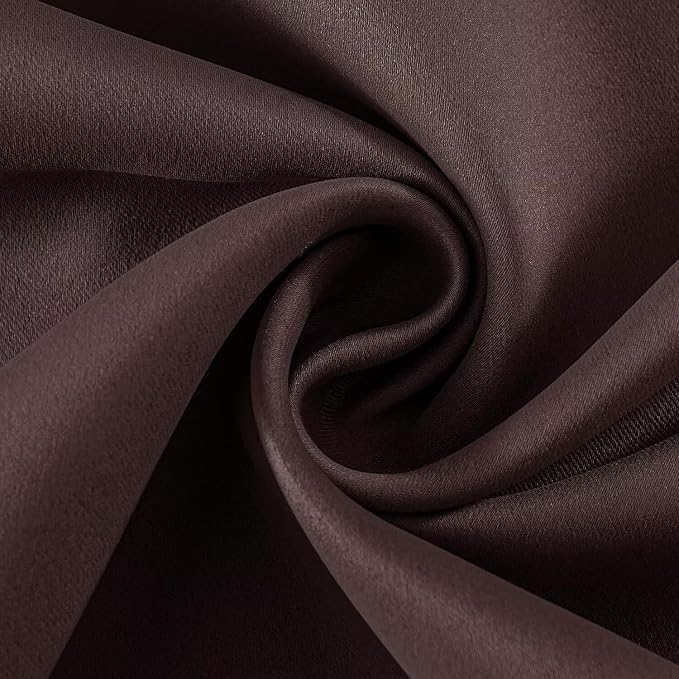 Joydeco Chocolate Custom Solid Single Blackout Curtain - Image 3