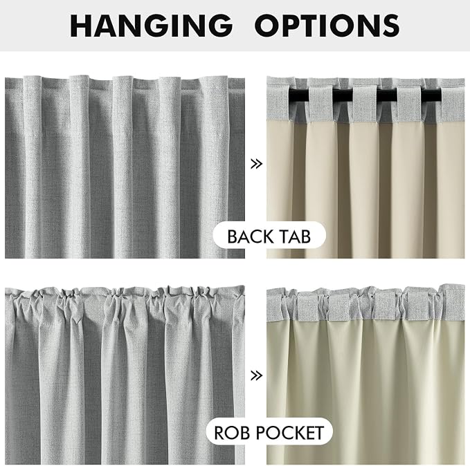 MIULEE 100% Blackout Linen Curtains - Image 5