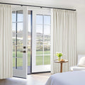 Extra Wide 92 Inch Pinch Pleat Linen 100% Blackout Curtains Natural 1 Panel | 2 by Twodrapes