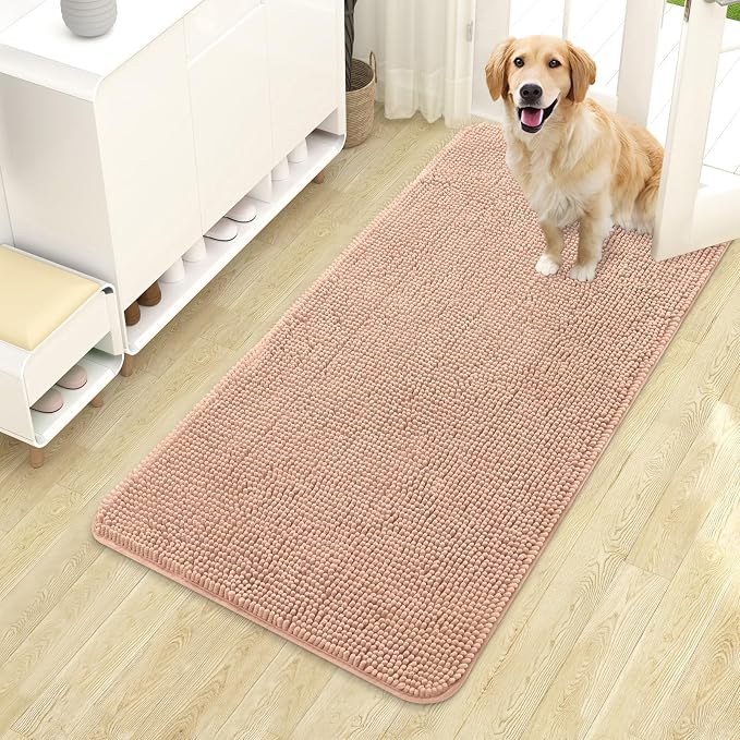 OLANLY Dog Door Mat for Muddy Paws 44x24, Absorbs Moisture and Dirt, Absorbent by OLANLY