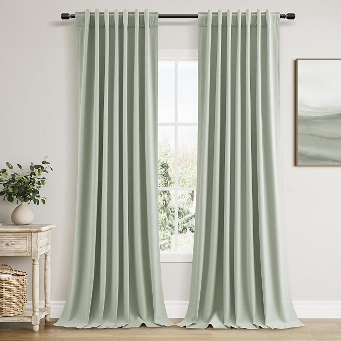 Guken 100% Blackout Curtains 120 Inch Length 2 Panels Set by Guken