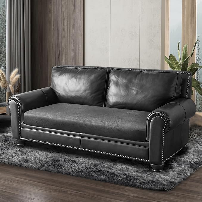 Leather Look Couch Cushion Covers Sofa Seat Slipcovers Sets Couches Furniture - Image 8