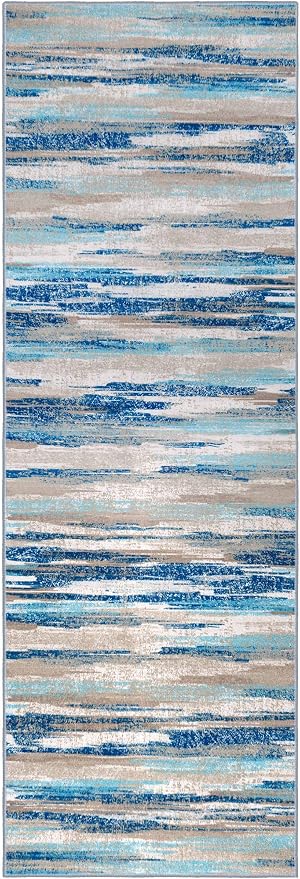 Lansny Modern Abstract Runner Rug 2.6x10 - Image 3