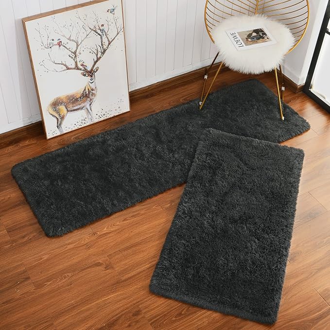 Chicrug Soft Runner Rug for Bedroom Living Room Plush Fluffy Rug 2x3 Feet - Image 3