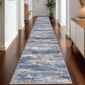 KOZYFLY Modern Abstract Washable Rug Runner 2.6x18 Hallway Rug Runner Non-Slip by KOZYFLY