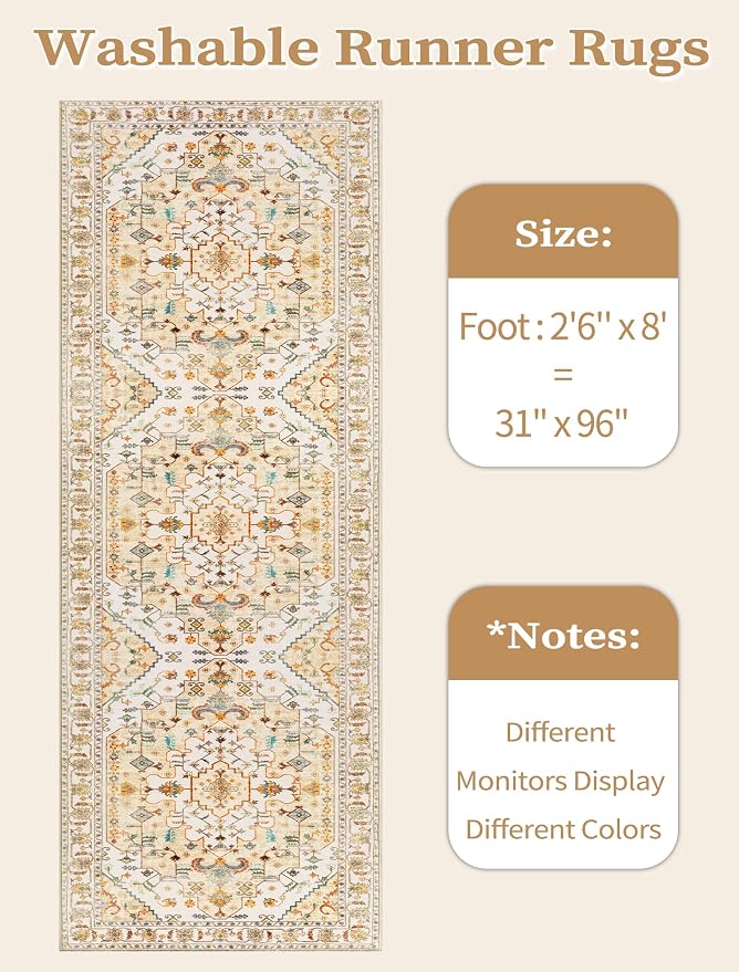 SERISSA Boho Washable Runner Rug - Image 6