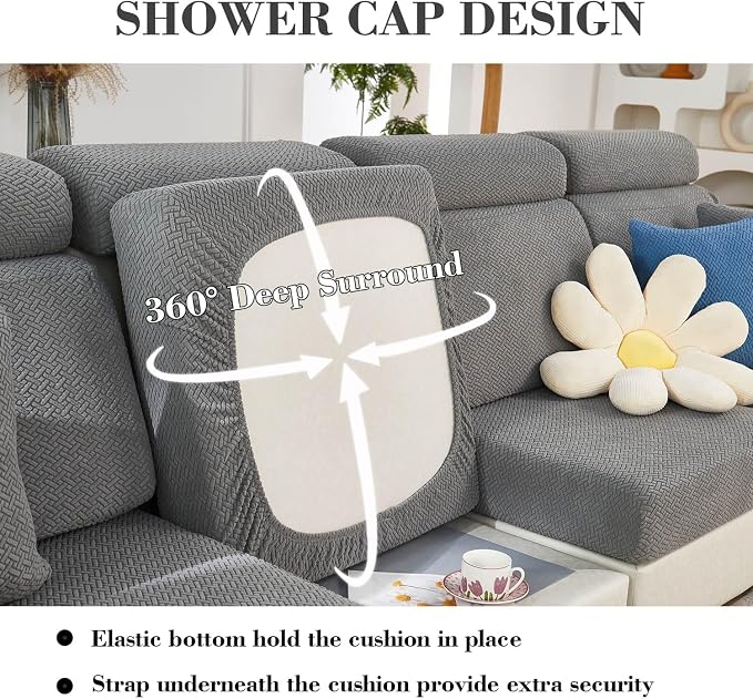 Couch Covers for 3 Cushion Sofa Pet Friendly Couch Cushion Covers Universal - Image 4
