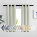 NICETOWN Sage Green Sheer Curtains 48 inches Long, Grommet Linen Blend Semi by NICETOWN