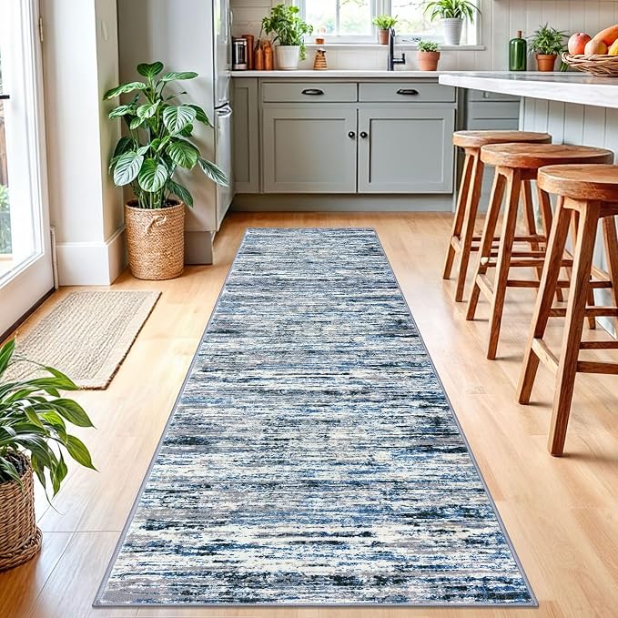 Lansny Modern Abstract Runner Rug 2.6x10 - Image 2