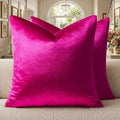 GIGIZAZA Hot Pink Velvet Pillow Covers 22x22 Decorative Pillows Pack of 2 | by GIGIZAZAFocusingonhomedecoration