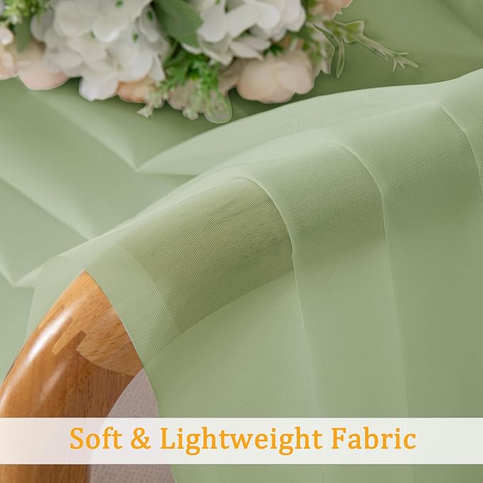 Gwine Light Green Valances for Windows, Small Light Filtering Rod Pocket Cafe - Image 8
