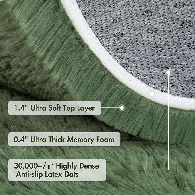 9x12 Ft Extra Large Shag Green Area Rug - Image 8