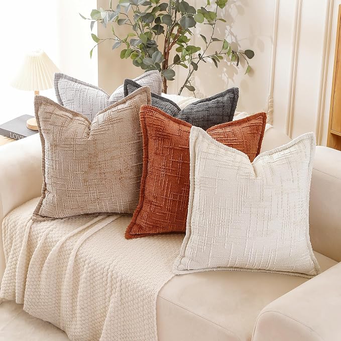 HPUK Fall Chenille Soft Throw Pillow Covers 18x18 Set of 2, Accent Cushion - Image 8
