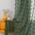 YJ YANJUN Vintage Lace Curtains 72 Inches Long-Victorian Floral Pattern Dark by YJYANJUN