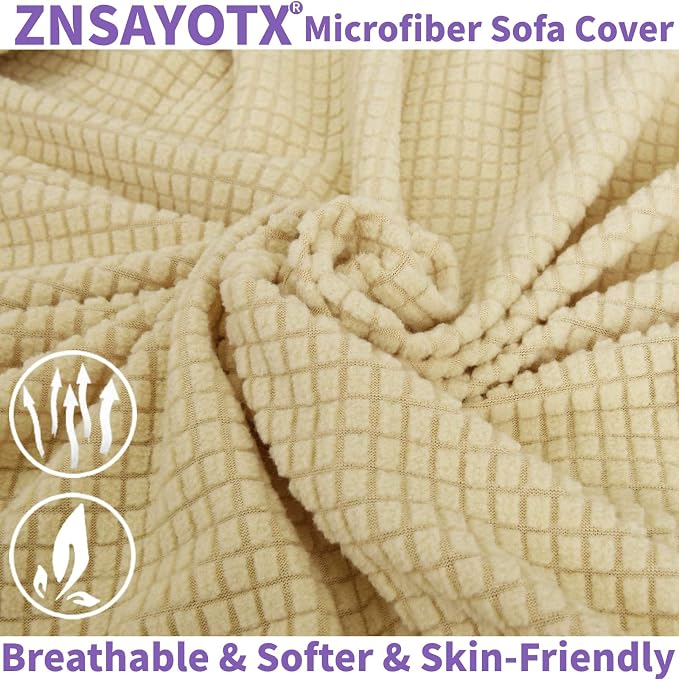 ZNSAYOTX Stretch Oversized Couch Cover Universal Sofa Covers - Image 8