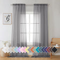 Aiyufeng Sheer Voile Window Treatment Rod Pocket Curtain Panels by Aiyufeng