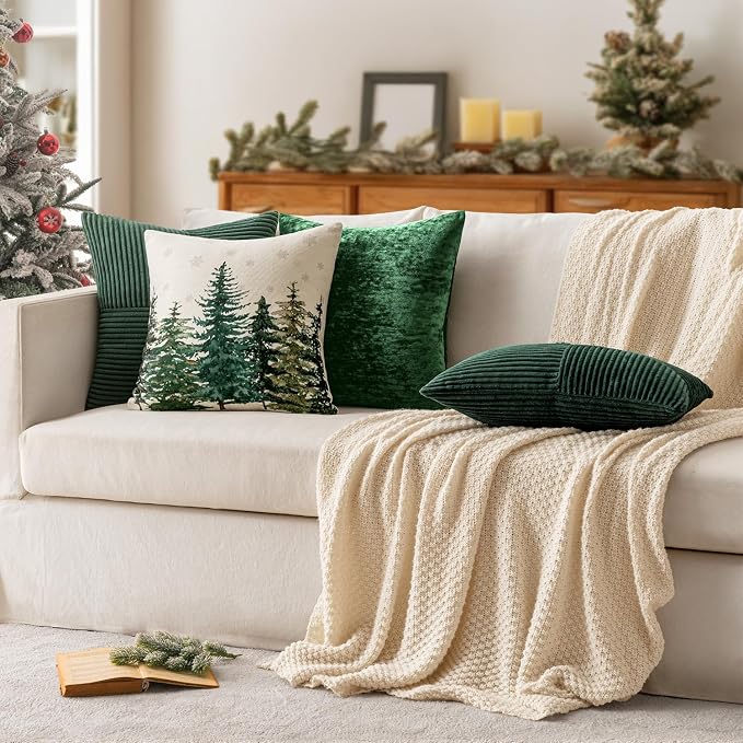 MIULEE Army Green Decorative Throw Pillow Covers 16x16 Inch - Image 4