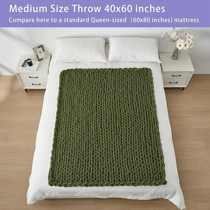 Bigacogo Chunky Knit Throw Blanket - Image 4