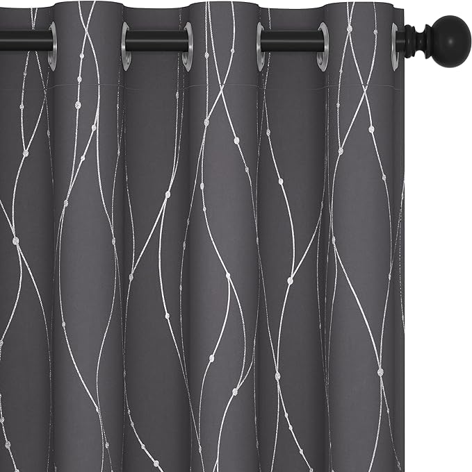 Deconovo Gray Curtains for Living Room, Protect Pravicy Thermal Insulated by Deconovo