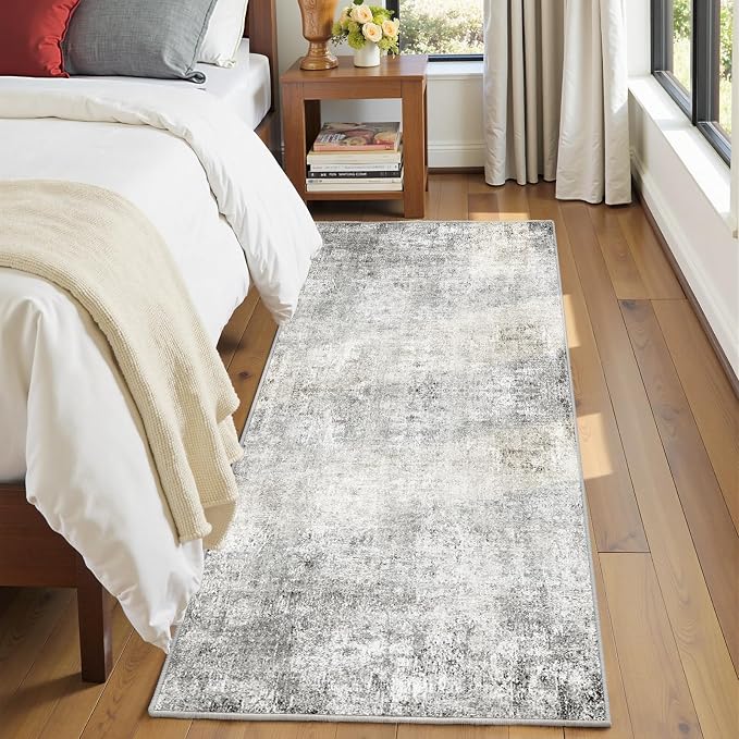 Washable Area Rugs 2'x6' Non-Slip Modern Abstract Soft by RELEANY