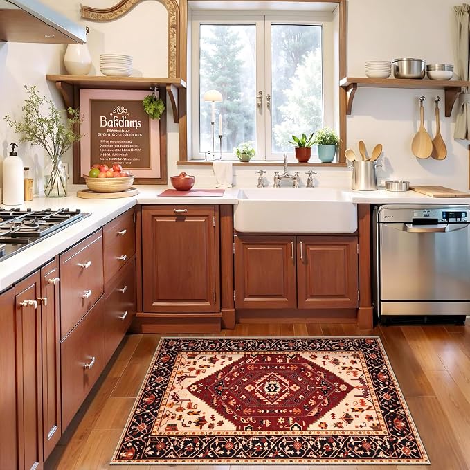 SERISSA Boho Rugs for Entryway, 2x3 Washable Non-Slip Entryway Rug Small Area - Image 3