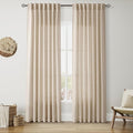 Nanspring Grey Flax Linen Curtains 84 Inch Length 2 Panels Set by Nanspring